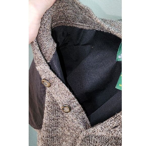 Cabela's Heavyweight Windshear Wool Brown Henley Sweater Size M - Picture 7 of 9